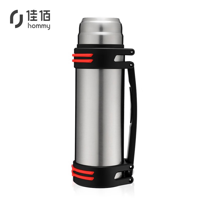Jiabai insulated kettle large capacity stainless steel men's and women's thermos car mounted outdoor portable travel heat 304 stainless steel kettle 2200ml natural color