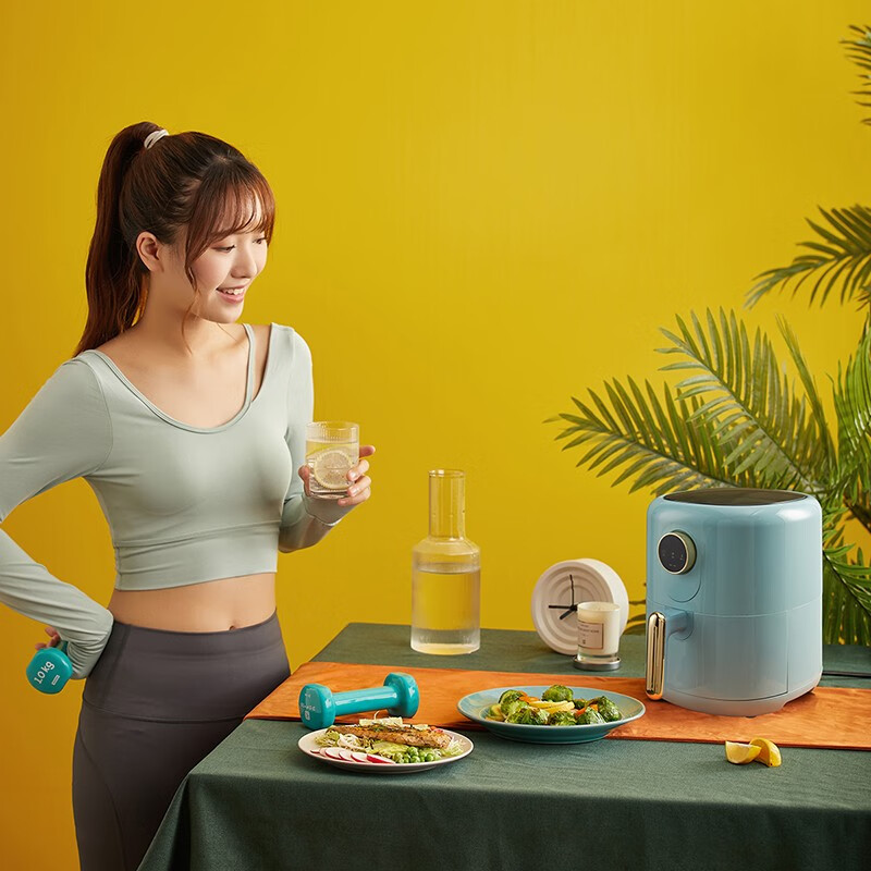 小熊（Bear）空气炸锅 3.5L家用低脂轻食机 多功能电炸锅 一人食薯条机QZG-B14E1