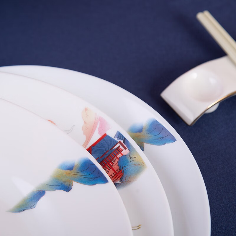 康宁餐具 冰萃玲珑 盛世鸣和餐具 冰萃玲珑盛世鸣和餐具42件套 42头