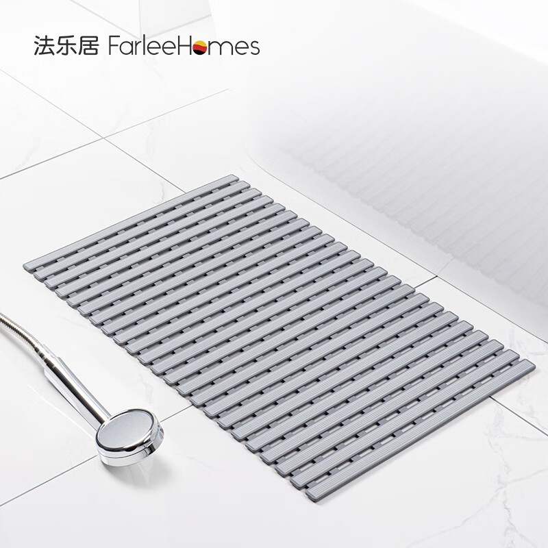 Faleju TPE + PP composite bathroom anti slip pad household toilet bath pad shower room floor pad toilet bathroom pad foot pad 50 * 80cm high grade grey