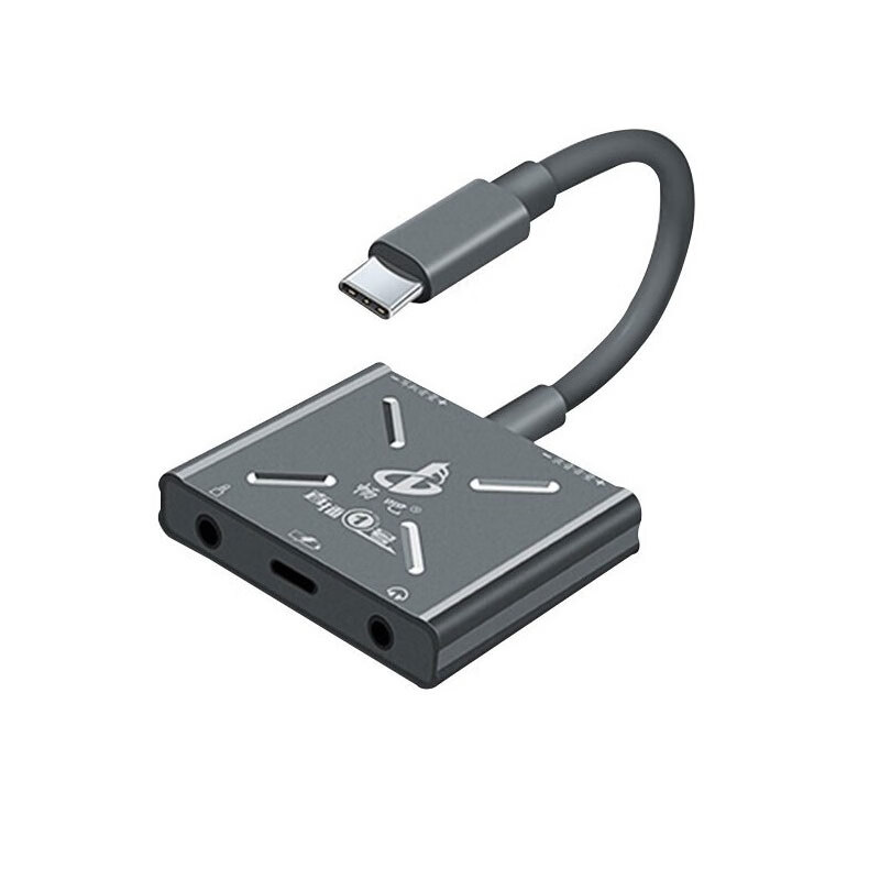 Live broadcast No.1 converter mobile phone sound card connection line audio adapter live broadcast sound card connection line supports computer effect to mobile phone shouting wheat karaoke charging Android version