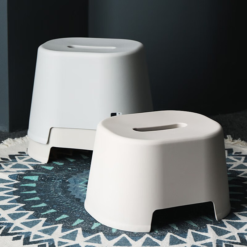 Houya haoya simple bathroom stool adult square stool plastic small stool living room household small stool thickened fashion shoe changing stool