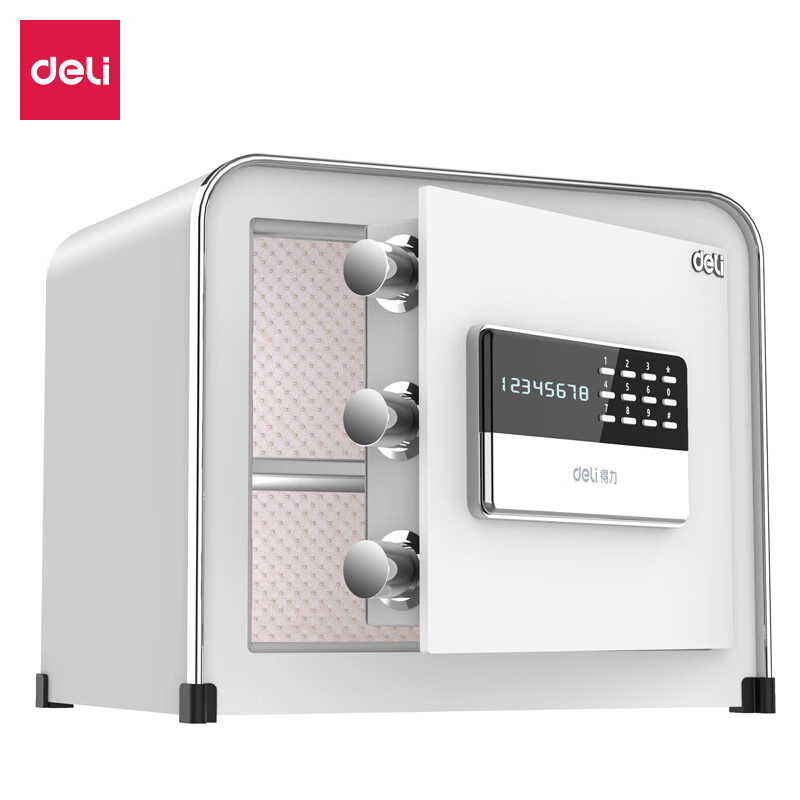 Deli safe is 32cm high, wall entry password safe deposit box, home office electronic password safe deposit box, Ruijin 33075