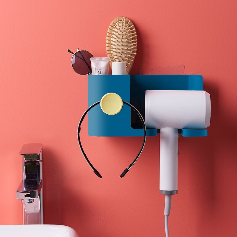 Wutong Anan wind blowing rack, wall hanging, boring, wind dryer, frame, hair dryer, rack, bathroom, shelf, suction tray, hair dryer.