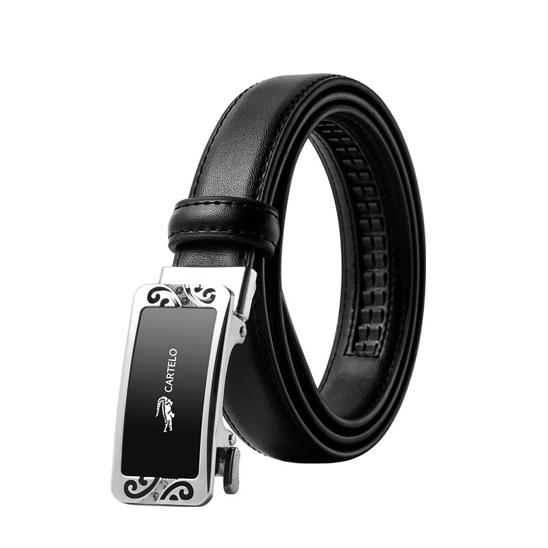Cartelo belt women's jeans casual pants belt simple and versatile formal automatic buckle punch free silver