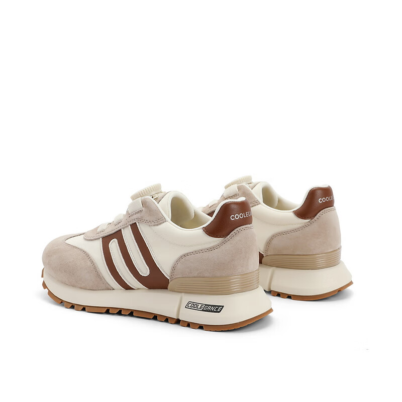 百丽跑道阿甘鞋童鞋2023秋季新商场同款复古运动慢跑鞋YT002C83 棕色 34