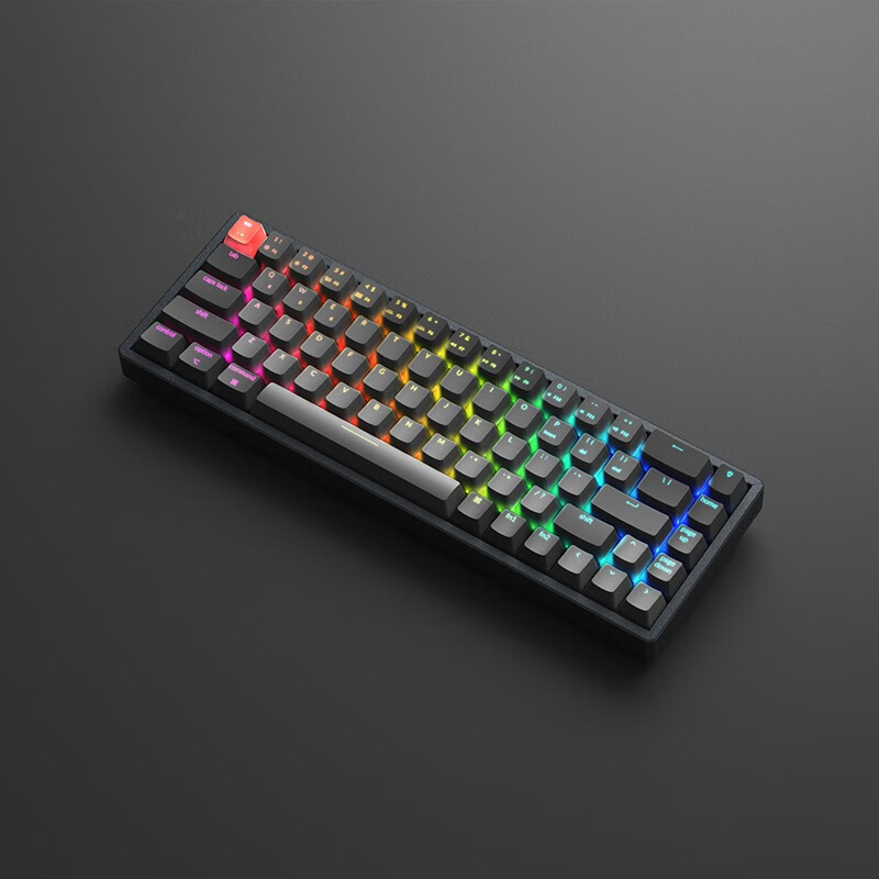 K6 Bluetooth dual-mode mechanical keyboard backlight 68 key dual system made in Beijing Tokyo compatible with black red axis RGB metal Bluetooth Keyboard Wireless Keyboard mechanical keyboard wireless