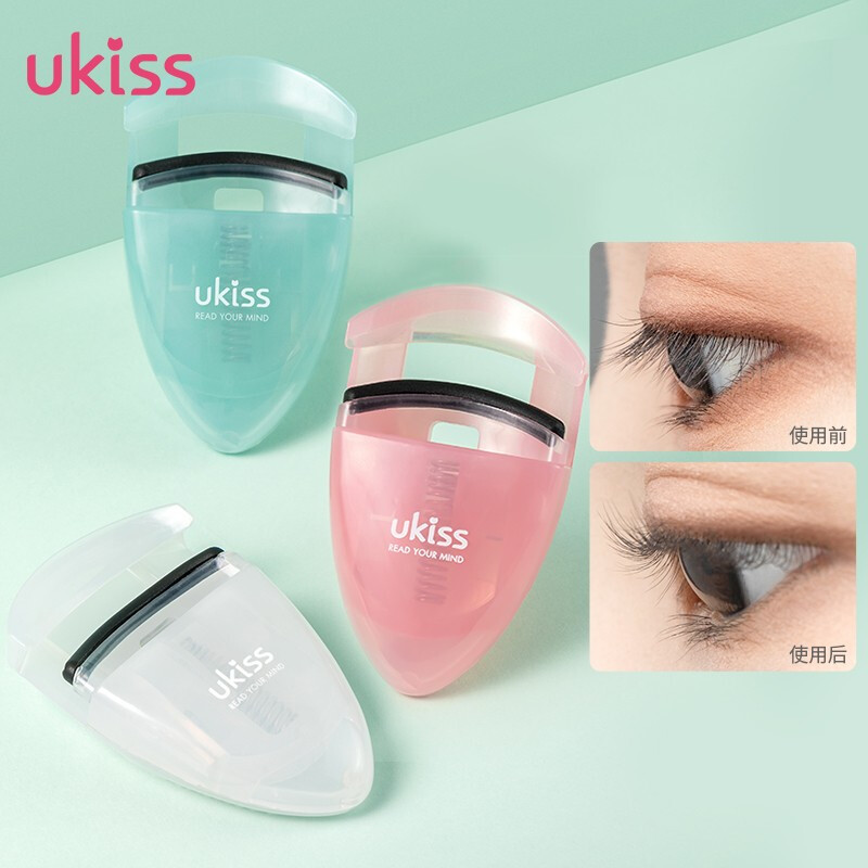 Ukiss eyelash curler portable eyelash curler (local small mini portable eyelash curler for long-lasting curling beginners)