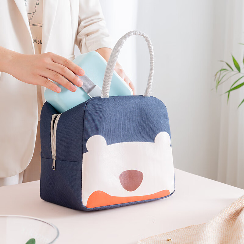 Bangini lunch box bag Bento bag Bento bag fresh-keeping rice bag multifunctional portable cold insulation bag with aluminum foil storage bag milk bag lunch box storage bag storage bag storage bag cyan