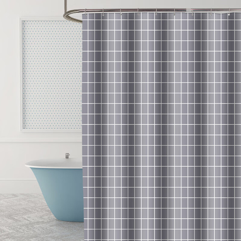 Foojo shower curtain bathroom door curtain [waterproof thickened] partition curtain polyester square 80 × 180cm