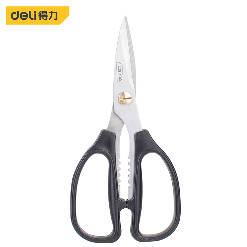 Deli household powerful scissors stainless steel multifunctional kitchen scissors civil scissors manual tool 175mm dl2614
