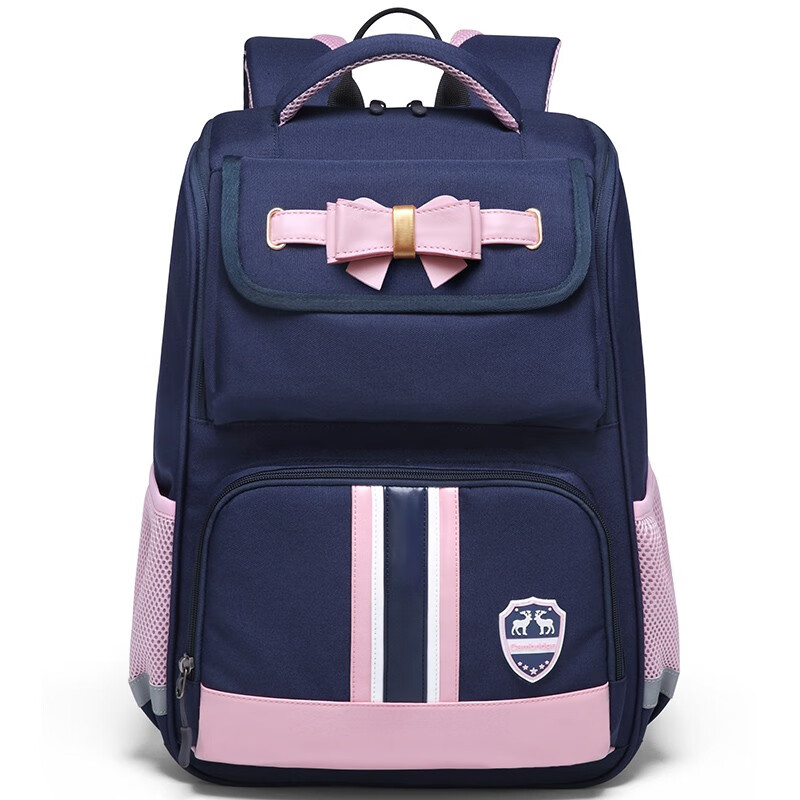The 9th city v. nine schoolbag for primary school students boys and girls schoolbag for Children Grade 1-3 load reducing backpack for junior middle school students leisure schoolbag vd0bv32952j small blue with powder