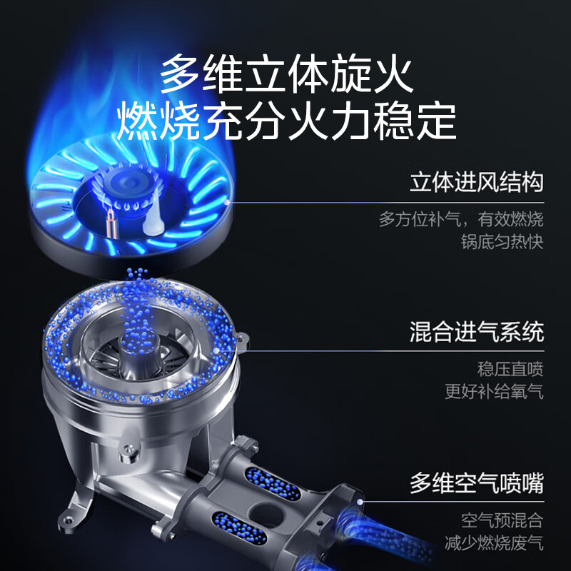 美的（Midea）4.5KW大火力 燃气灶 家用 台嵌两用 不锈钢面板 一级能效 JZT-Q20B-M*