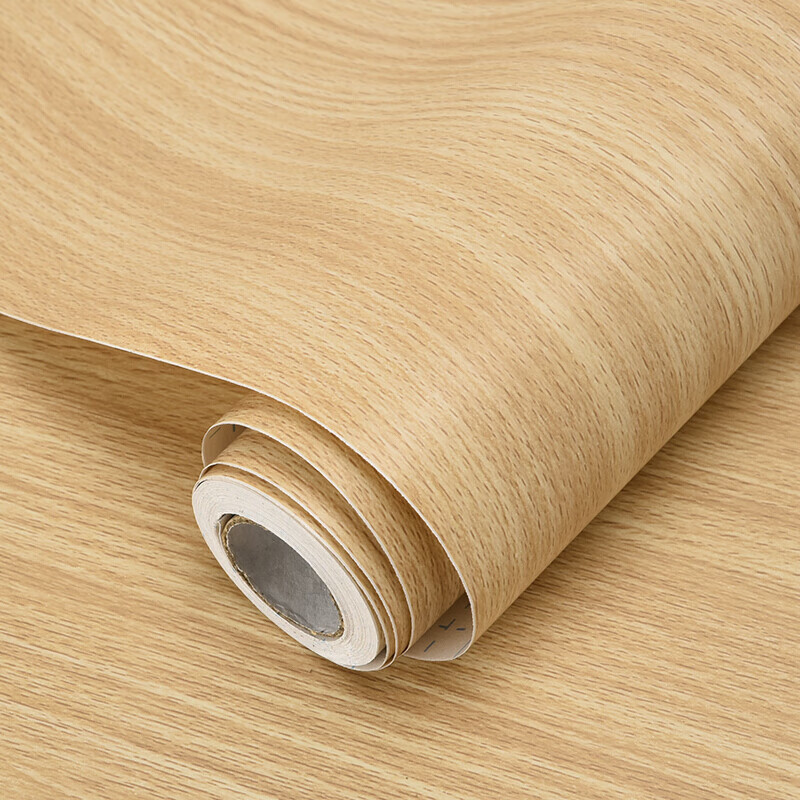 Quatrefoil wood grain renovation sticker wallpaper self-adhesive wall sticker desk wardrobe wooden door old furniture renovation sticker 0.45 * 5m cherry wood