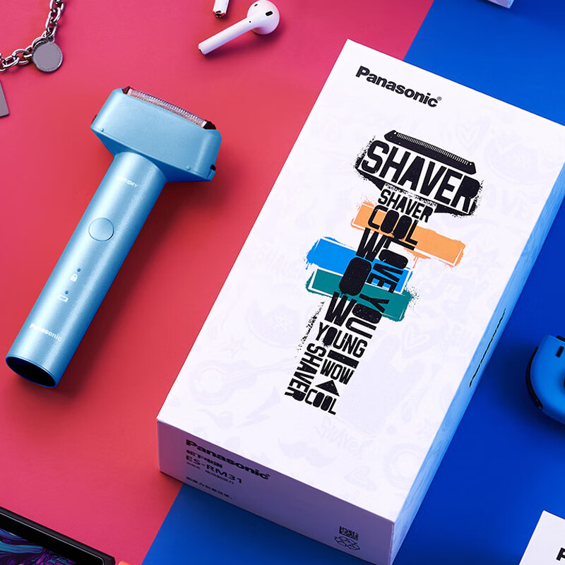 松下（Panasonic）青春锤子电动剃须刀刮胡刀往复式胡刀小锤子Mini 男士礼物 ES-RM31-K405生日礼物