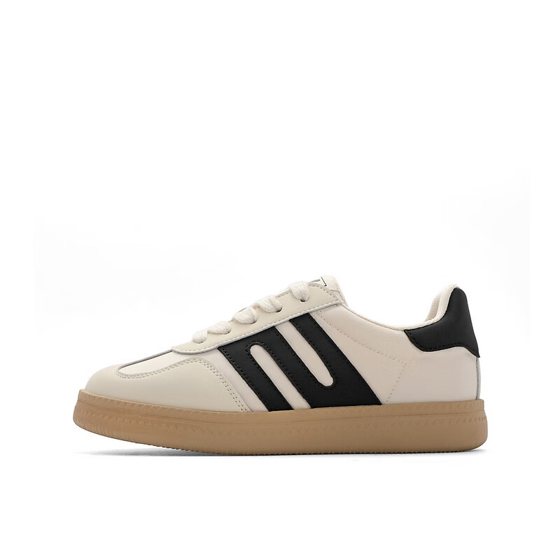 百丽跑道设计德训鞋童鞋2023春季新商场同款美式复古休闲鞋35900A83 米白/黑 32