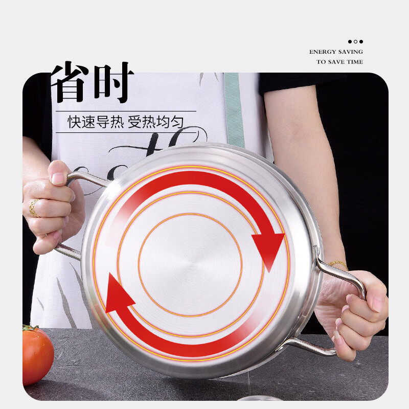 艾逸瑶选 查尔斯欧式不锈钢汤锅20cm 特厚CJ-21106