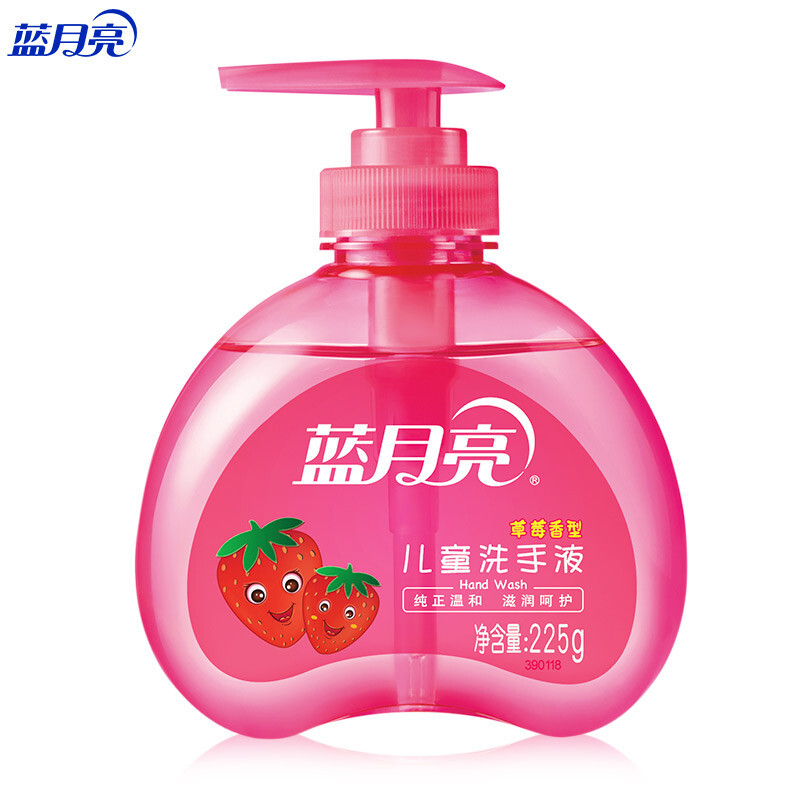 蓝月亮儿童洗手液225g/瓶（草莓果香）温和去污 宝宝洗手液 泡沫丰富