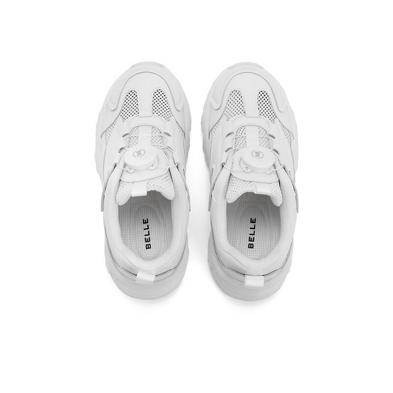百丽透气网面老爹鞋童鞋2023夏季新商场同款厚底休闲运动鞋23701B83 白色 32