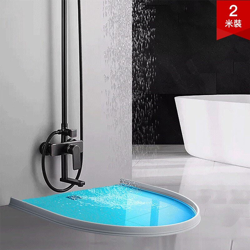 Bamboo twig 2m suit bathroom water retaining strip toilet water retaining strip shower room waterproof strip ground water blocking strip bathroom dry wet separation partition strip