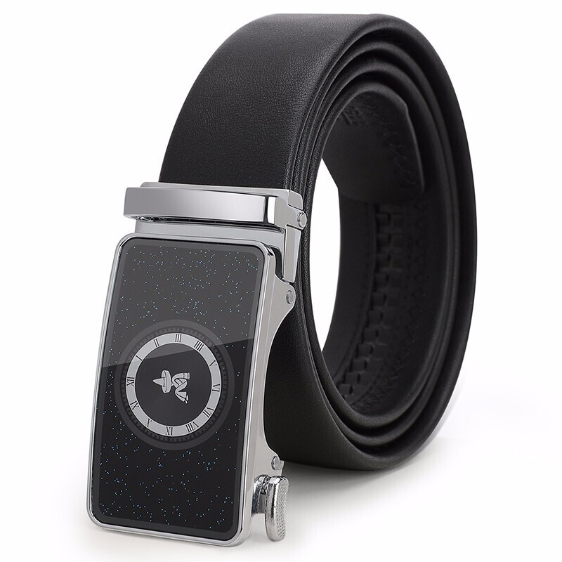 Scarecrow (Mexican) belt male cowhide belt business casual trouser belt automatic buckle mmpd01200738bk01a (110-125cm)