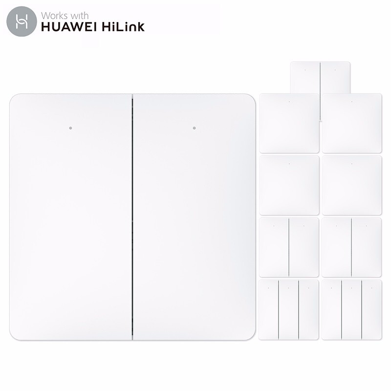 Huawei hilink & linktech smart switch whole house suit, two rooms and one living room suit (including 6 sets of zero fire wall switches + 4 sets of self generating wireless switches)