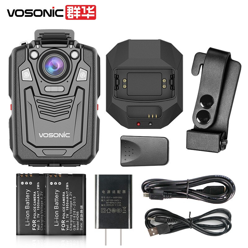 群华（VOSONIC）K8执法记录仪更换电池不中断录像1296pP红外夜视高清便携式录像机内置64G