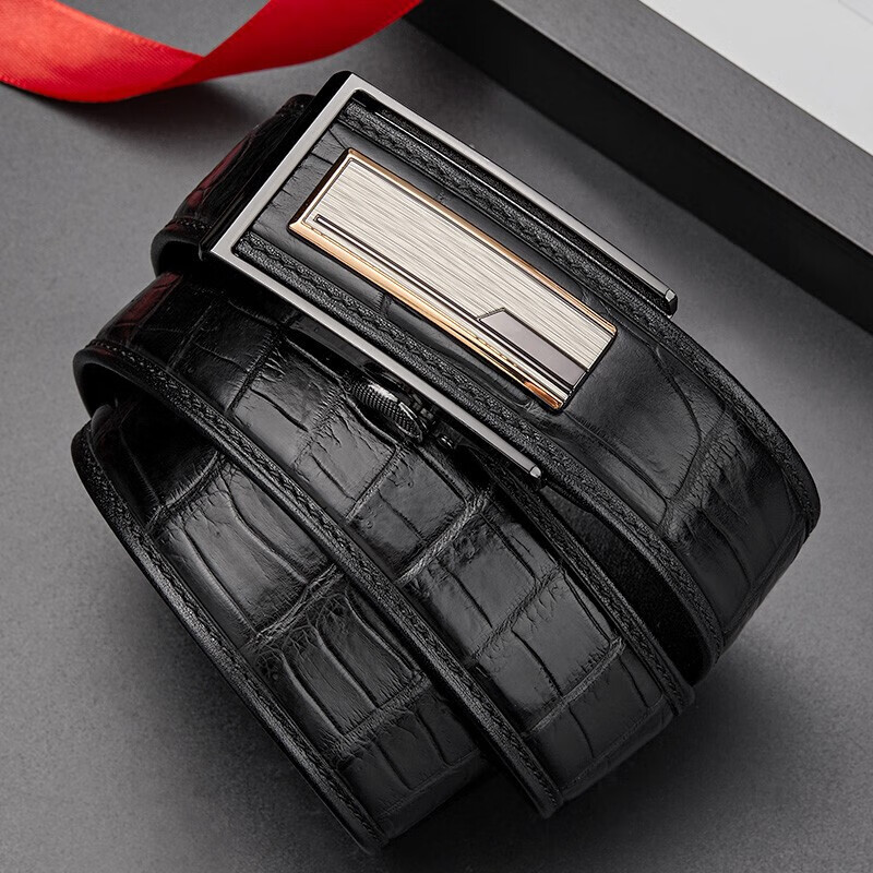 Polo Valentine's Day New Year's Day gifts men's belt automatic buckle business crocodile leather high-end leisure belt gifts men's trouser belt zy011p971j belly