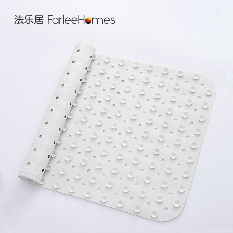 Faleju water corrugated bathroom anti slip pad five-star hotel bathroom anti slip pad household 38 * 57cm white