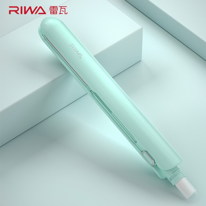 Riwa can be used as a dual-purpose splint for curly hair and straight hair in 8 shapes. Mini straight splint clip negative ion curly straight dual-purpose perm electric ironing board portable curler 8306-ion-ls
