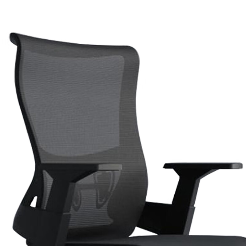 臻远ZY-6616办公椅弓形椅电脑椅职员椅会议椅子家用网面椅靠背椅 黑胶