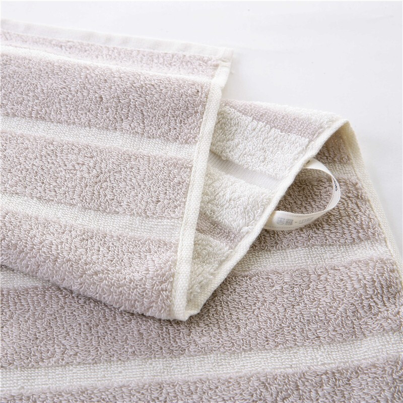 金号 HY1698扶桑寄语毛巾系列 60*30cm 棕色+灰色双条毛巾彩盒装