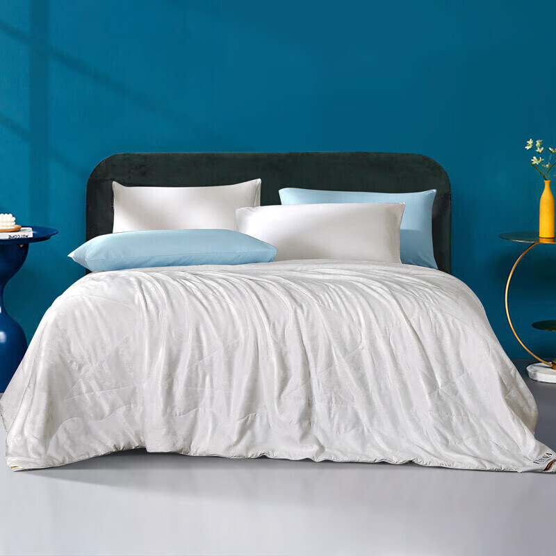 富安娜家纺蚕丝被子100%桑蚕丝夏凉被抑菌空调被芯双人加大230*229cm