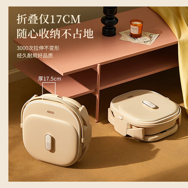 小熊（Bear）泡脚桶 折叠足浴盆 全自动按摩加热洗脚盆 电动按摩足浴桶遥控智能恒温足疗盆家用节日礼物E06G1