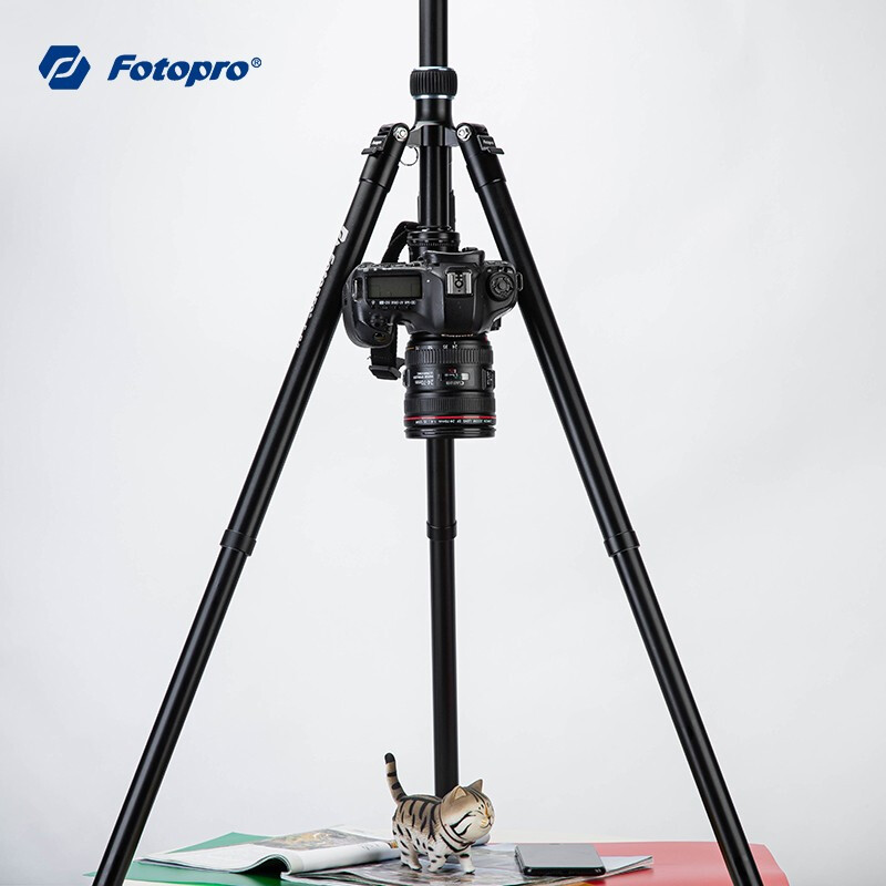 Futubo fotopro f64 + T5 one second telescopic professional photography reverse folding camera tripod PTZ load bearing / 25kg