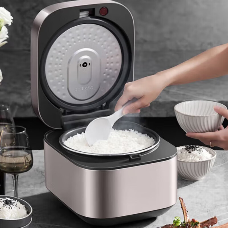 美的（Midea）电饭煲电饭锅4升匠铜聚能釜可拆洗内盖24小时预约定时MB-SN466