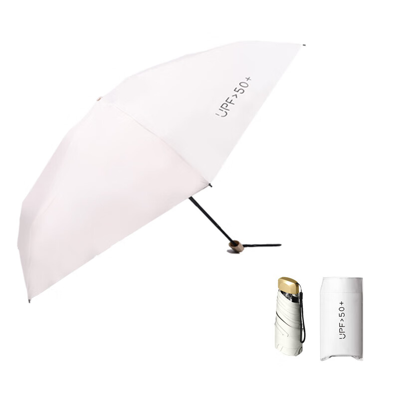 艾逸瑶选 晴悦系列钢骨玻纤便携扁五折口袋伞 YS-1842