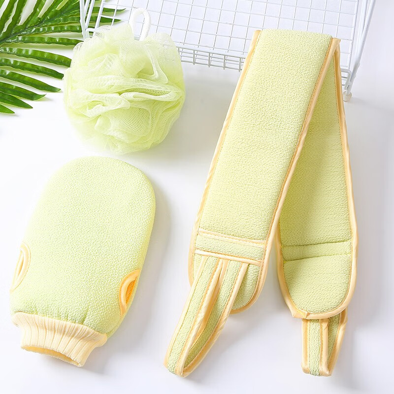 Jiamo bath artifact bath towel three piece set thickened bath towel bath flower scrub pull back strip set