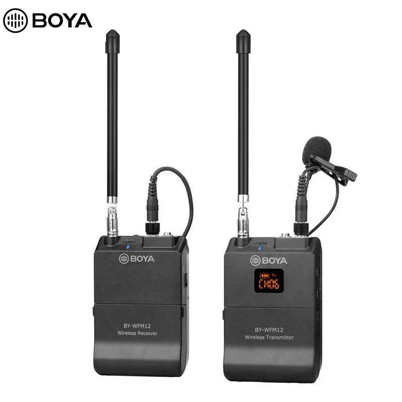Boya Boya wireless microphone by-wfm12 mobile phone live broadcast microphone wireless bee camera camera professional interview recording microphone Lavalier microphone one by one
