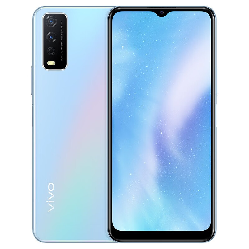 Vivo Y30 Standard Version 6GB + 128GB cloud water blue 5000mAh large battery fast side fingerprint unlock all Netcom Smartphone