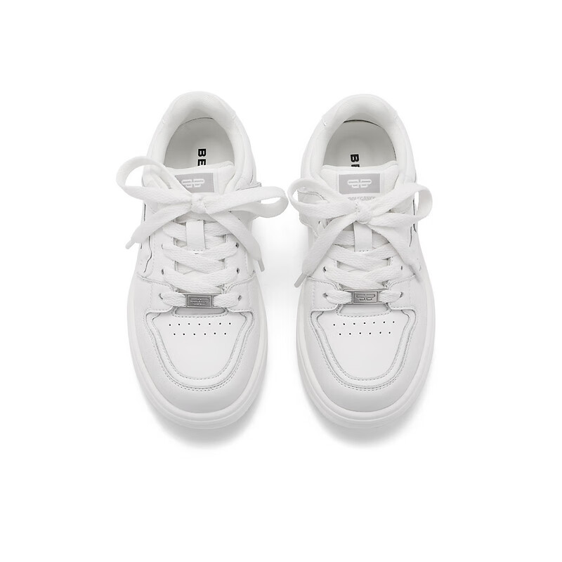 百丽童鞋百搭星星小白鞋2023秋季新商场同款舒适休闲板鞋16000C83 白色 30