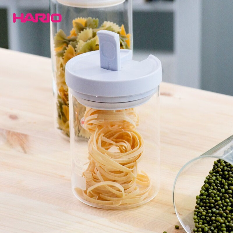 Hario coffee bean sealed jar heat resistant glass candy food tea glass household storage jar sealed jar 800ml