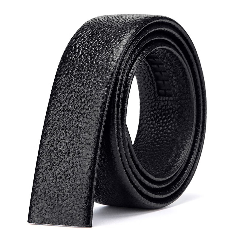Mashalanti belt men's headless belt strip automatic buckle belt body men's unbuttoned leather belt body pd1248 black (110-130cm)