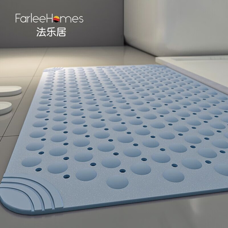Faleju TPE bathroom anti slip pad toilet pregnant women and children anti slip pad shower room anti slip floor pad household 39 * 72cm light blue
