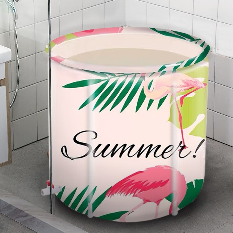 Dream court bath tub bath tub bath tub folding bath tub adult home bath tub baby swimming bath artifact Flamingo a58610