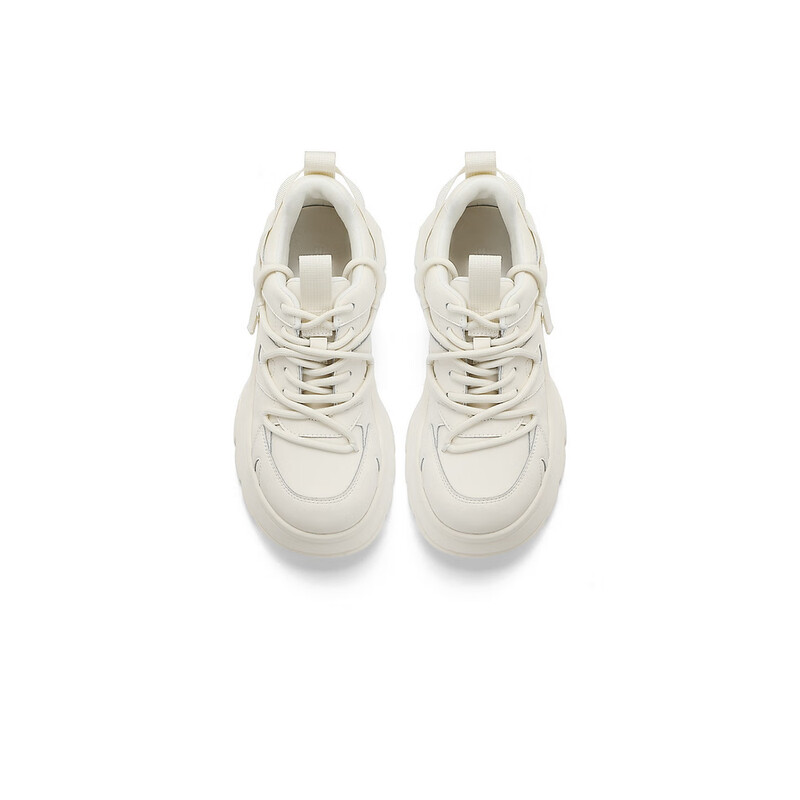 百丽厚底老爹鞋女2023秋季新款机能风运动休闲鞋B1570CM3预售 米色 34