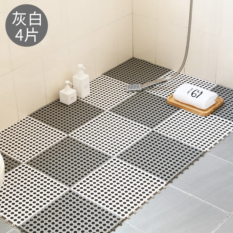 Dreamcourt bathroom non slip mat shower toilet floor mat bathroom mat 30 * 30cm 4-piece 2372
