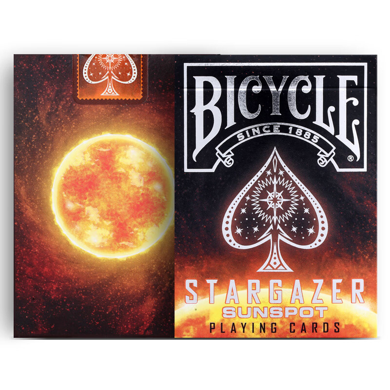 Bicycle poker fashion trend Solitaire imported from the United States single license plate flower cut poker star watcher series / sunspot