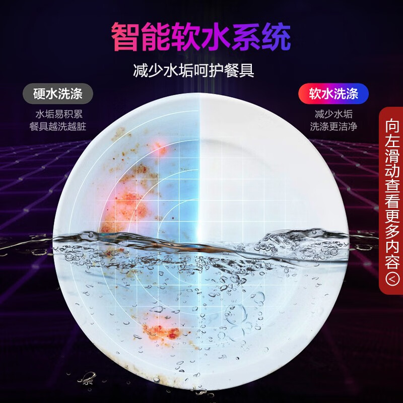 华凌 美的出品 10套嵌入式台式洗碗机热风烘干 洗消一体 智能自清洁72h保鲜存储 Vie6 23年最新升级款