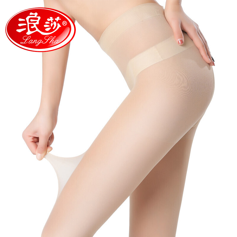 Langsha silk stockings women's summer plus pantyhose 4 pairs of anti hook silk thin black flesh color professional women's bottom stockings ultra thin pantyhose skin 2 Coffee 2